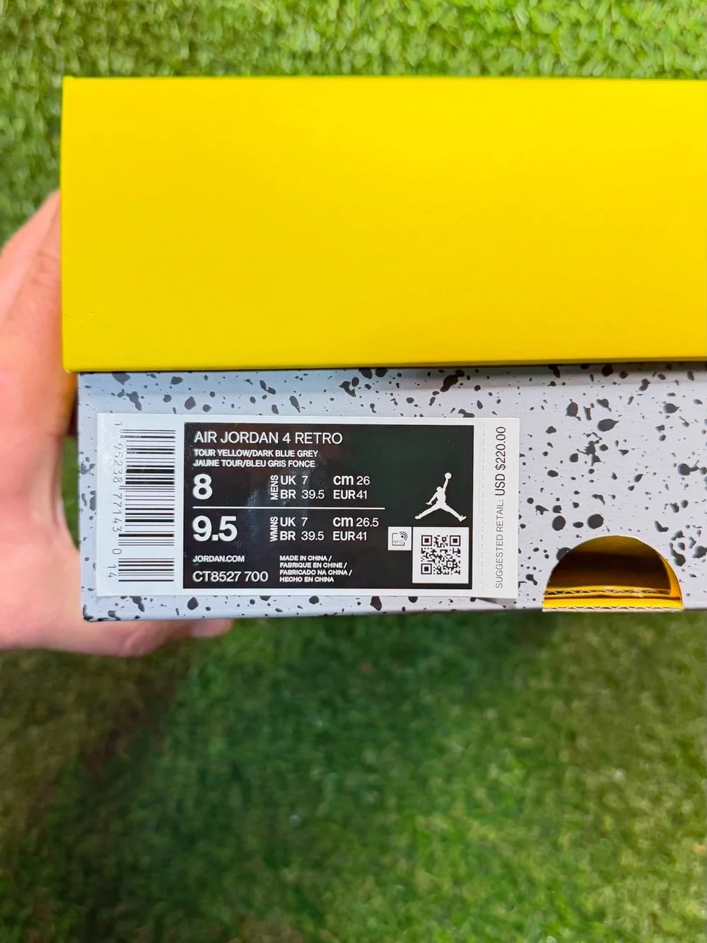 Empty Shoe Box Only Nike Air Jordan 4 Retro Lightning Size 8 Men With Inserts